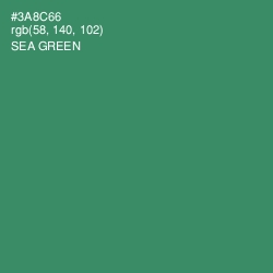 #3A8C66 - Sea Green Color Image